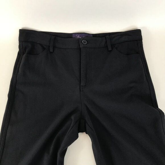 NYDJ Straight Leg Dress Pants Women's Size 10 Petite Gray Stretch Knit Mid Rise - Picture 5 of 14